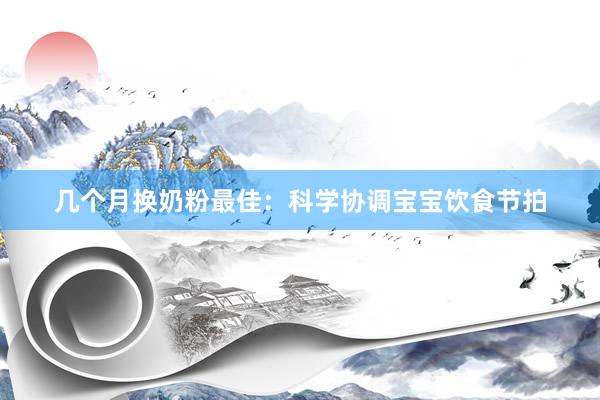 几个月换奶粉最佳：科学协调宝宝饮食节拍